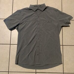 Kuhl Men's Large Gray Short Sleeve Tapered Fit Hiking Button Shirt